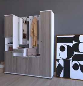 Stewehome Σετ από Συνθετικό ξύλο Λευκό 150x33x177 cm