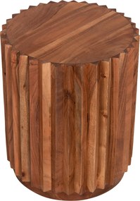 ΒΟΗΘΗΤΙΚΟ ΤΡΑΠΕΖΙ ΣΤΡΟΓΓΥΛΟ SEDGE HM9696 ΜΑΣΙΦ ΑΚΑΚΙΑ-ΦΥΣΙΚΟ ΧΡΩΜΑ Φ40x50Υεκ.