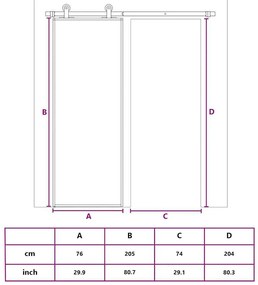 vidaXL Συρόμενη Πόρτα Λευκή Αμμοβολή 76 x 205 εκ. Γυαλί ESG/Αλουμίνιο