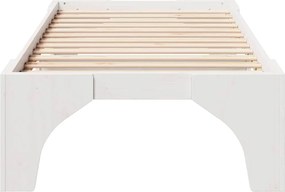 vidaXL Σκελετός Κρεβατιού Λευκό 75 x 190 cm Στερεά ξυλεία πεύκου