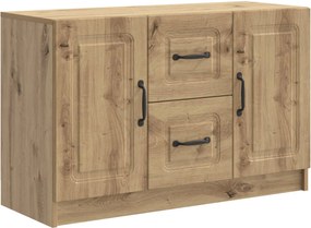 vidaXL Πλαϊνό γραφείο Artisan Δρυς 89 x 34,5 x 57 εκ.