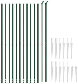 vidaXL Συρματόπλεγμα Περίφραξης Πράσινο 1,4 x 25 μ. με Καρφωτές Βάσεις