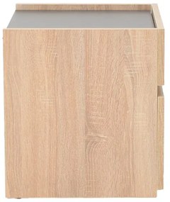 Κομοδίνο Comcie σε φυσικό με γκρι απόχρωση 50x42x45.5εκ 50x42x45.5 εκ.