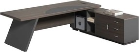 MASTER Γραφείο Δεξιά Γωνία, Απόχρωση Grey Walnut   1τμχ