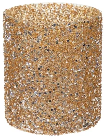 Κηροπήγιο Γυάλινο 13,5x15εκ. Strass Gold Art Et Lumiere 30547