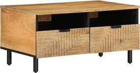 vidaXL Τραπεζάκι σαλονιού καφέ 80x54x40 cm μασίφ ξύλο Mango
