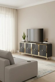 Stewehome Πολυλειτουργική κονσόλα ντουλάπι για καφέ και βάση τηλεόρασης 180x32x75 cm