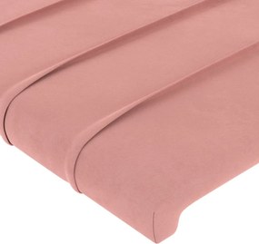 vidaXL Κεφαλάρι Ροζ Βελούδινο 180x5x118/128 εκ.