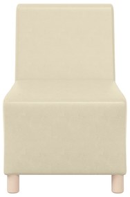 vidaXL Καναπέδες 3 pcs Κρεμ 55 x 74 x 82 εκ. Τεχνητό δέρμα