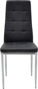 Καρέκλα Cube PU μαύρο-πόδι χρωμίου 4αδα 41x46x97 εκ.