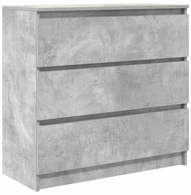 vidaXL Ντουλάπι Γκρι Σκυροδέματος 80x35x76 εκ. Επεξεργασμένο Ξύλο