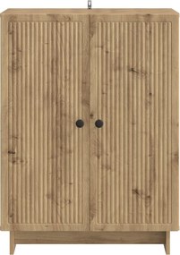 vidaXL Πλαϊνό γραφείο Artisan Δρυς 66 x 34,5 x 90 εκ