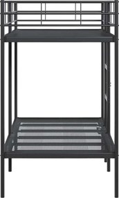 vidaXL Κουκέτα χωρίς στρώμα Μαύρο 90x190 cm Ατσάλι