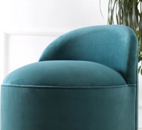 Πουφ Σκαμπό Πετρόλ Πράσινο DOVER 45x45x70