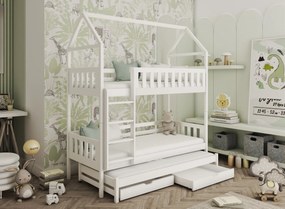 Παιδική Κουκέτα Σπιτάκι IGA 90x200 white