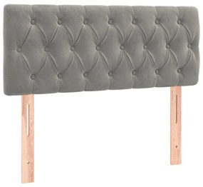 ΚΡΕΒΑΤΙ BOXSPRING ΜΕ ΣΤΡΩΜΑ ΑΝΟΙΧΤΟ ΓΚΡΙ 90X200 ΕΚ. ΒΕΛΟΥΔΙΝΟ 3131117