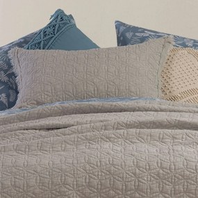 Ζεύγος Μαξιλαροθήκες Καπιτονέ (52x72) Nef-Nef Homeware Blue Collection Laren Beige