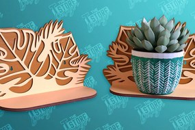 Intra απο ξύλο plywood 3mm-4mm πάχος – Ράφι τοίχου φυτών | Θήκη για γλάστρα Δίασταση 40x30 cm INTRAFABR-95973151