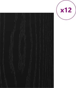 vidaXL Διακοσμητικά Πάνελ 12 pcs Μαύρη Οξυά 30 x 42 x 0.27 εκ