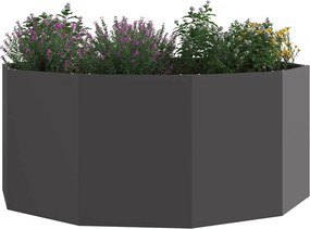 vidaXL Γλάστρα Μαύρο 120 x 120 x 50 εκ Ατσάλι