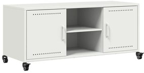 vidaXL Έπιπλο Τηλεόρασης Λευκό 100,5x39x43,5 εκ. Ατσάλι