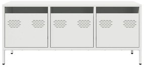 vidaXL Έπιπλο Τηλεόρασης Λευκό 101,5x39x43,5 εκ. Ατσάλι Ψυχρής Έλασης