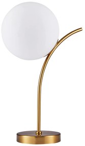 SE21-GM-25 SCEPTRE GOLD MATT TABLE LAMP OPAL GLASS Γ3