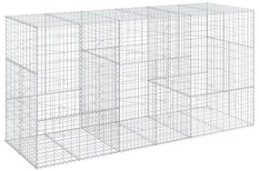 vidaXL Συρματοκιβώτιο με Κάλυμμα 300x100x150εκ από Γαλβανισμένο Χάλυβα