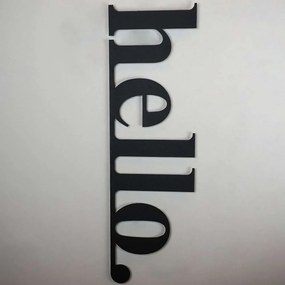 Διακοσμητικό Τοίχου Hello 507ATP1106 30x99cm Black Wallity Ατσάλι