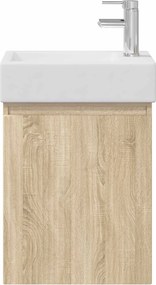 vidaXL Μονάδα μπάνιου με βρύση Sonoma Δρυς 45,5 x 22,5 x 84 εκ