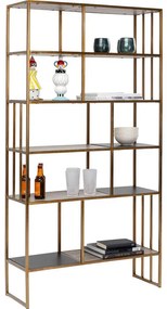 Ραφιέρα Cesaro 100x30x190 εκ. - Χρυσό