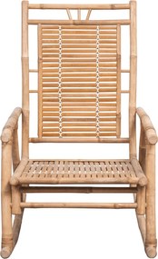 vidaXL Πολυθρόνα Kουνιστή Μπαμπού με Μαξιλάρι