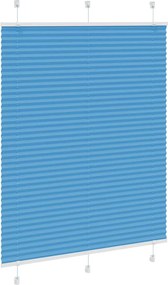 vidaXL Πλισέ περσίδα Μπλε 105x150 cm Πλάτος υφάσματος 104,4 cm