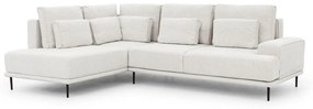 Γωνιακός καναπές Κρεβάτι NICOLE, λευκό 277x93x200cm-Αριστερή γωνία-BOG6978