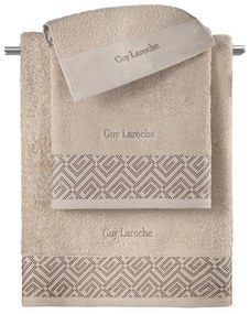 Πετσέτες Emblem (Σετ 3τμχ) Sand Guy Laroche Towels Set 70x140cm 100% Βαμβάκι