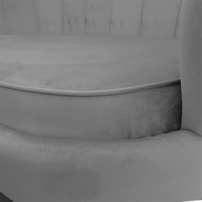 Καναπές 2θέσιος Daimon pakoworld βελούδο γκρι 134x70x77εκ