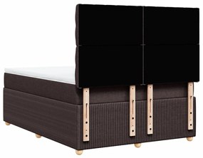 ΚΡΕΒΑΤΙ BOXSPRING ΜΕ ΣΤΡΩΜΑ ΣΚΟΥΡΟ ΚΑΦΕ 140X190 ΕΚ. ΥΦΑΣΜΑΤΙΝΟ 3294361