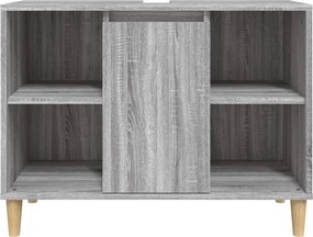 vidaXL Ντουλάπι Νιπτήρα Γκρι Sonoma 80 x 33 x 60εκ. Επεξεργασμένο Ξύλο