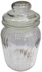 Βάζο γυάλινο με πώμα 22,5 cm - Ανά 2 Τμχ