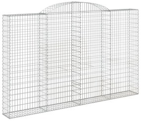 vidaXL Συρματοκιβώτια Τοξωτά 8 τεμ. 300x30x180/200 εκ. Γαλβαν. Ατσάλι