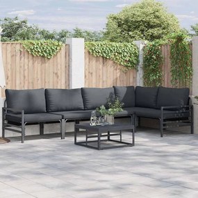 vidaXL Σετ Καναπέ Κήπου 5 pcs Ανθρακί Ατσάλι