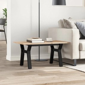 vidaXL Τραπεζάκι Σαλονιού Πλαίσιο Υ 80x50x40εκ Μασίφ Πεύκο/Ατσάλι