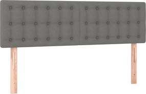 vidaXL Κεφαλάρια Σκ. Γκρι 144x5x78/88 εκ. Ύφασμα