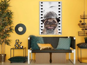 Αφίσα - Dressed Up Pug - 40x60 - Μαύρο - Χωρίς πασπαρτού