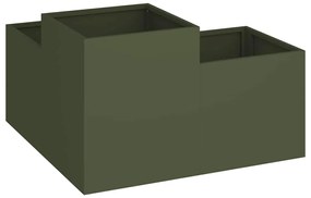 vidaXL Κήπος Γλάστρα 100 x 100 x 48 εκ Ελιά Ατσάλι