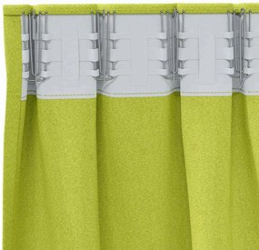 vidaXL Κουρτίνες Μαύρης Ύφανσης με Δαχτυλίδια 2 pcs Πράσινο