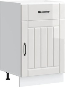 vidaXL ντουλάπι βάσης κουζίνας Lucca Λευκό Υψηλής στιλπνότητας