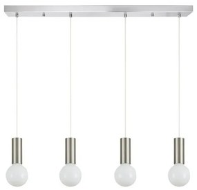 Κρεμαστό Φωτιστικό Οροφής Μέταλλο ADEPT TUBE H300 Φ85 Homelighting-77-8391-Νίκελ Ματ 77-8391