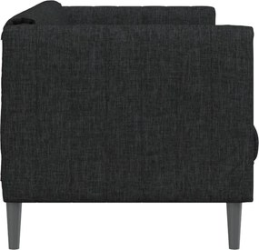 vidaXL Καναπές Διθέσιος Μαύρος Υφασμάτινος
