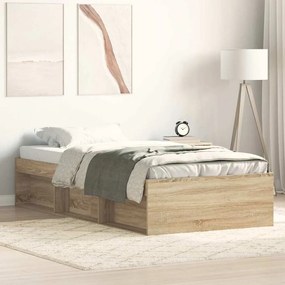 vidaXL Πλαίσιο Κρεβατιού Sonoma Δρυς 100x200 εκ.